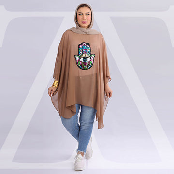 بونشو شيفون تطريز - POT1022