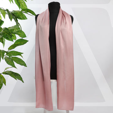 طرحة حرير ستان سادة - S00020