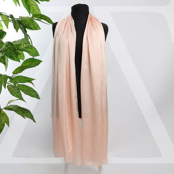 طرحة حرير ستان سادة - S00021