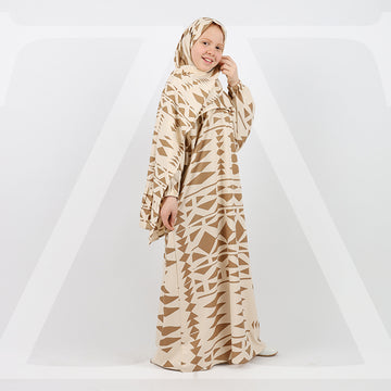 إسدال كريب تركي بناتى أطفال- AW203