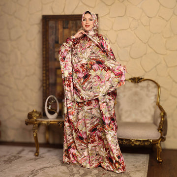 إسدال حرير أرماني طباعة ديجيتال - DPIA006