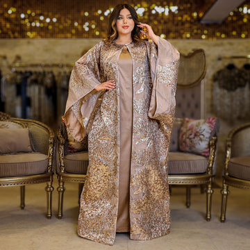 قفطان بحريني بروكار - DPKA009