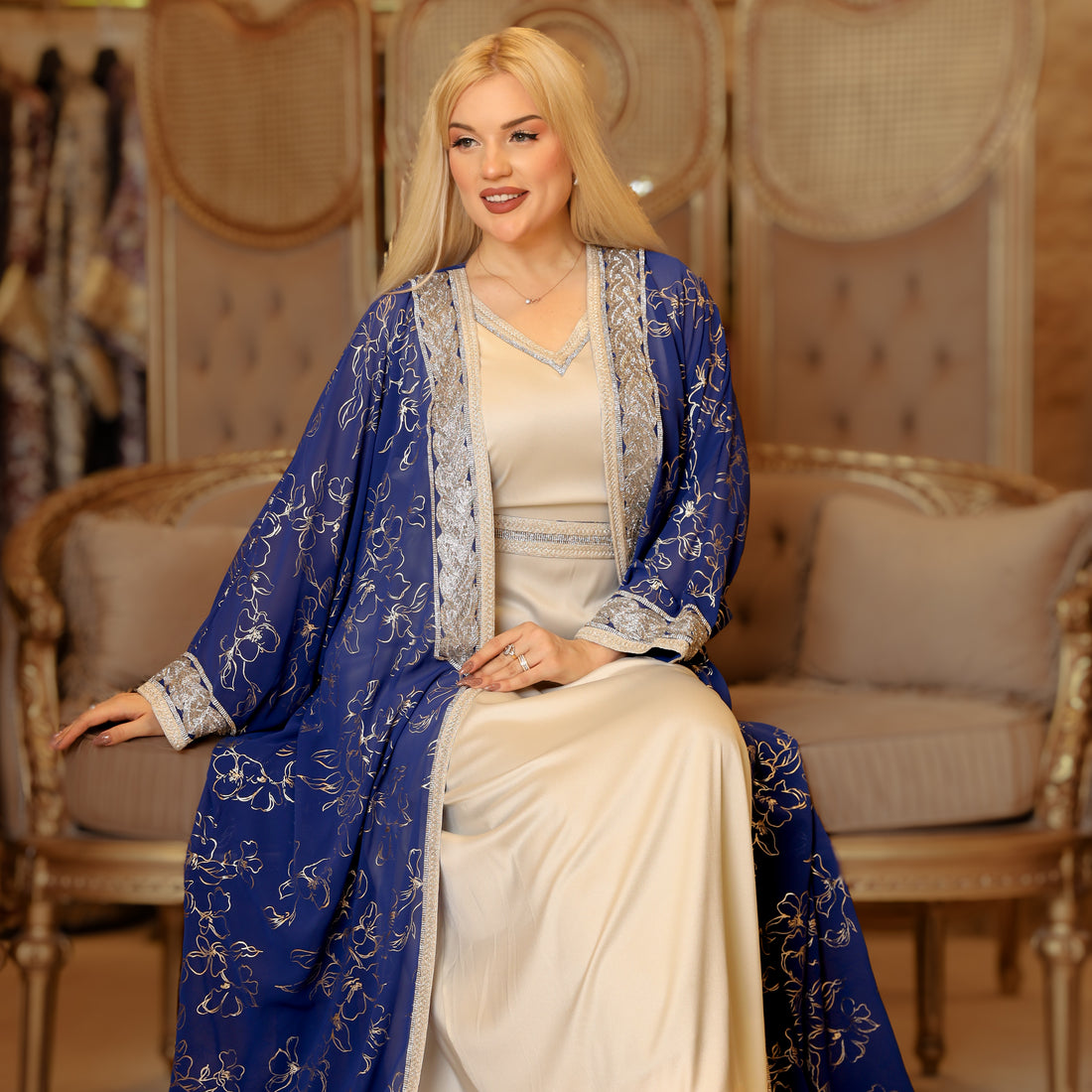 توينز عباية سواريه إماراتي  -  DPTKC002