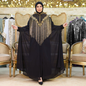 قفطان شيفون تطريز هاند ميد -DSCD203