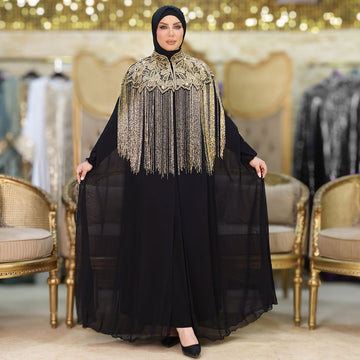 قفطان شيفون تطريز هاند ميد -DSCD205
