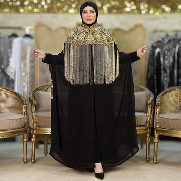 قفطان شيفون تطريز هاند ميد -DSCD223
