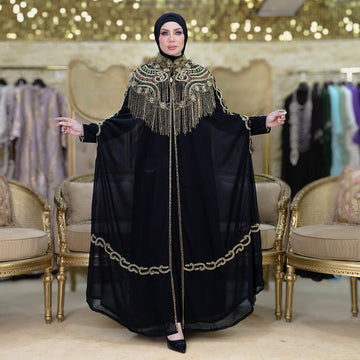 قفطان شيفون تطريز هاند ميد -DSCD225
