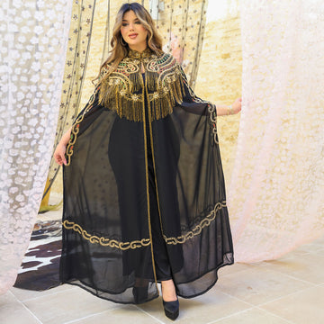 قفطان شيفون تطريز هاند ميد -DSCD225