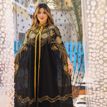 قفطان شيفون تطريز هاند ميد -DSCD291