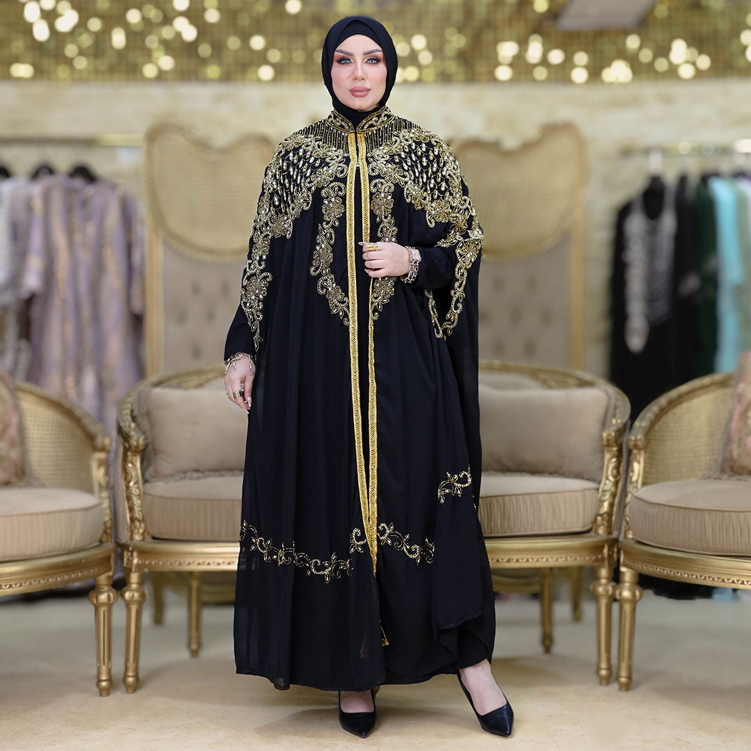 قفطان شيفون تطريز هاند ميد -DSCD292