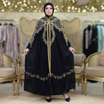 قفطان شيفون تطريز هاند ميد -DSCD292