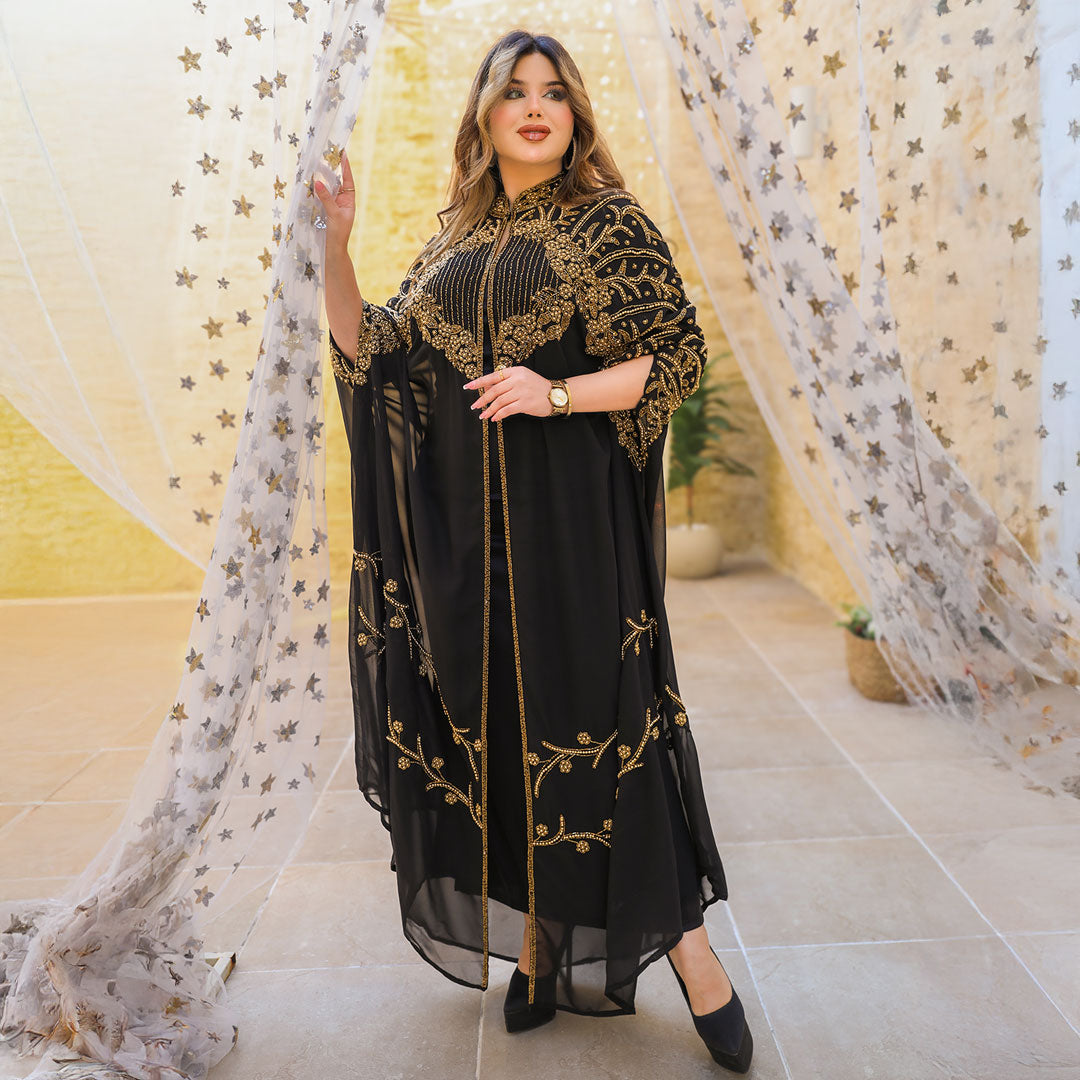 قفطان شيفون تطريز هاند ميد -DSCD294
