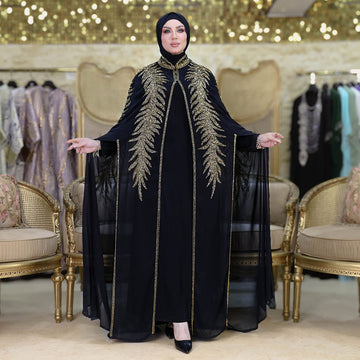قفطان شيفون تطريز هاند ميد -DSCD403