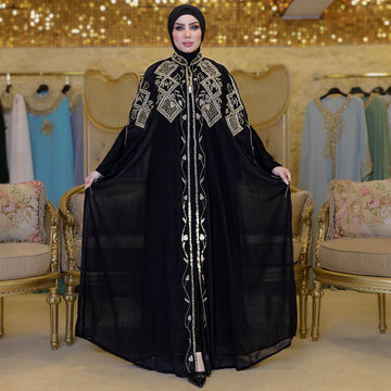 قفطان شيفون تطريز هاند ميد -dscd460