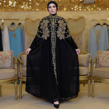 قفطان شيفون تطريز هاند ميد - dscd470