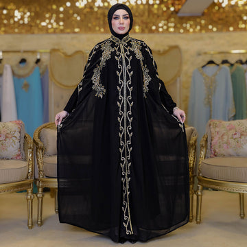 قفطان شيفون تطريز هاند ميد - dscd471