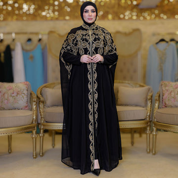 قفطان شيفون تطريز هاند ميد - dscd472