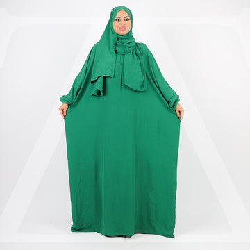 إسدال كريب فضفاض بطرحة - EZCYM303