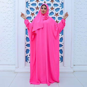 إسدال كريب فضفاض بطرحة - EZCYM307