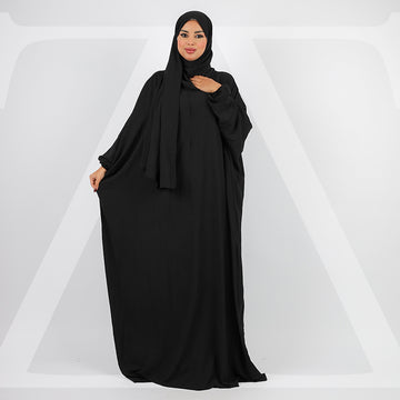 إسدال كريب فضفاض بطرحة - EZCYM310