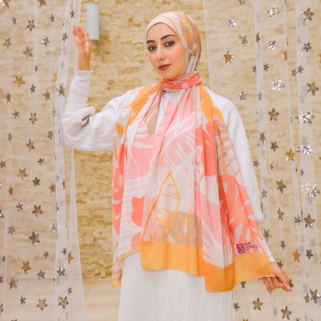 طرحة شيفون ديجيتال ٢متر *٧٠سم - SC8024