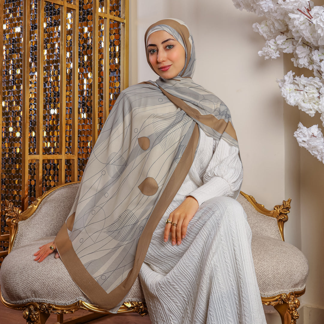 طرحة شيفون ديجيتال ٢متر *٧٠سم - SC8119