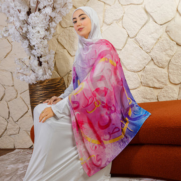 طرحة شيفون ديجيتال ٢متر *٧٠سم - SC8136