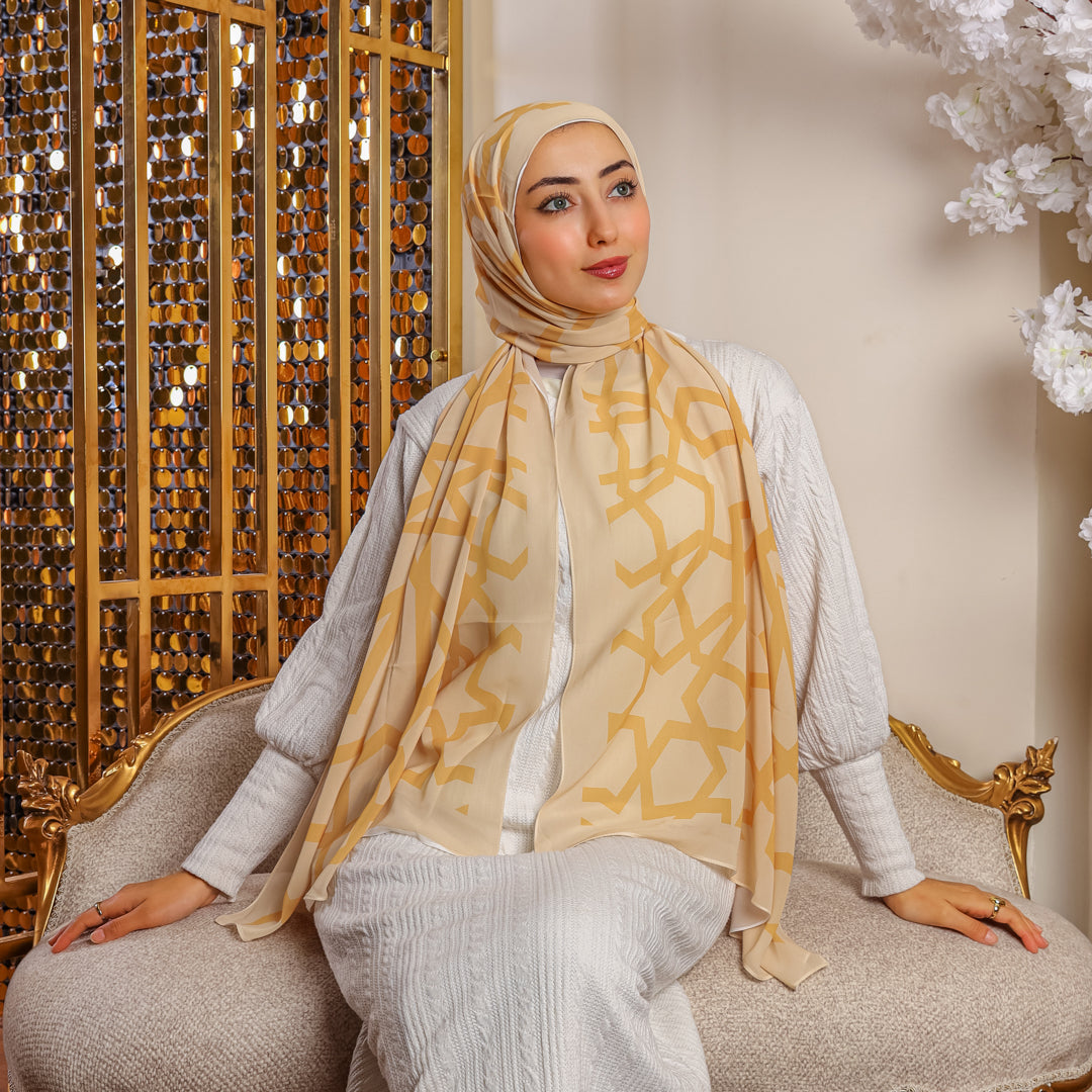 طرحة شيفون ديجيتال ٢متر *٧٠سم - SC8198