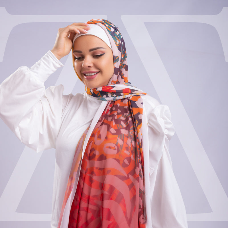 طرحة شيفون ديجيتال ٢متر *٧٠سم - SC8213