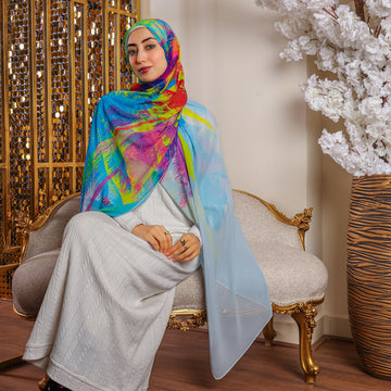 طرحة شيفون ديجيتال ٢متر *٧٠سم - SC8232