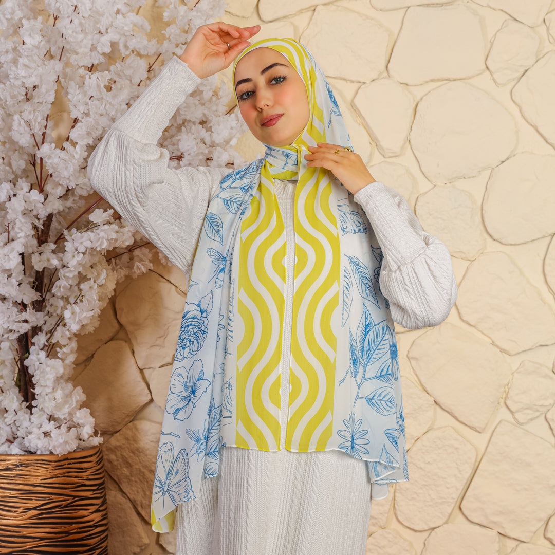 طرحة شيفون ديجيتال ٢متر *٧٠سم - SC8270