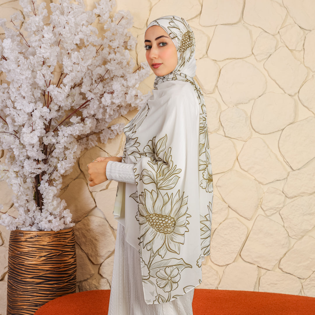 طرحة شيفون ديجيتال ٢متر *٧٠سم - SC8307