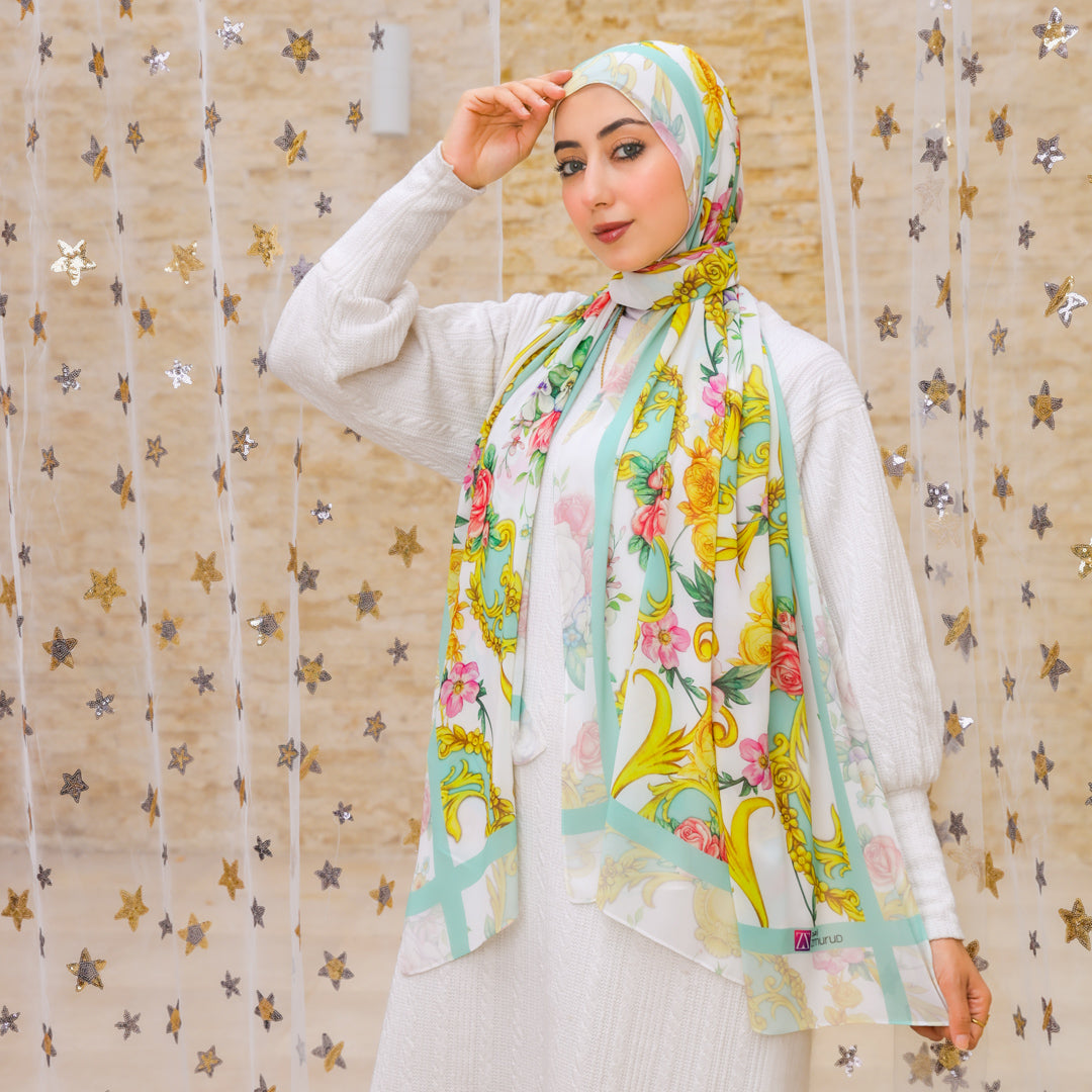 طرحة شيفون ديجيتال ٢متر *٧٠سم - SC8318