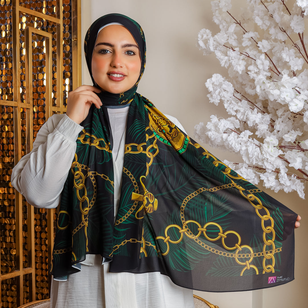 طرحة شيفون ديجيتال ٢متر *٧٠سم - SC8365