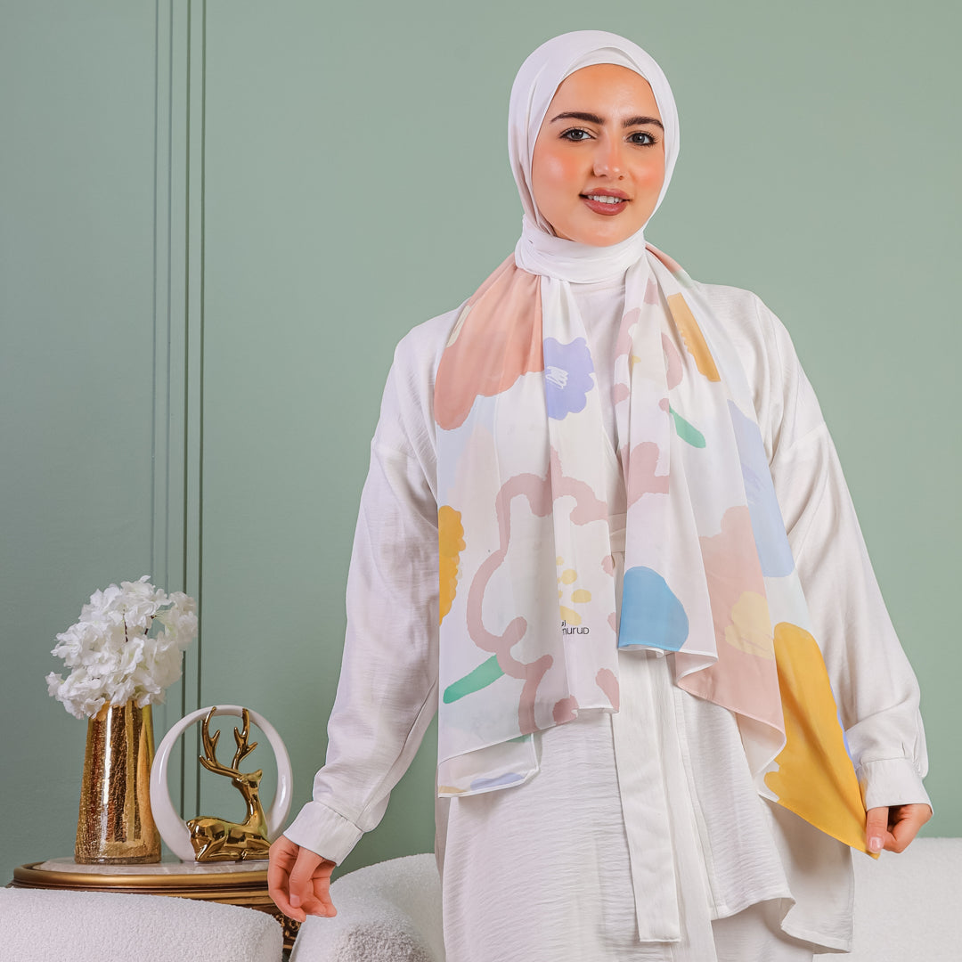 طرحة شيفون ديجيتال ٢متر *٧٠سم - SC8461