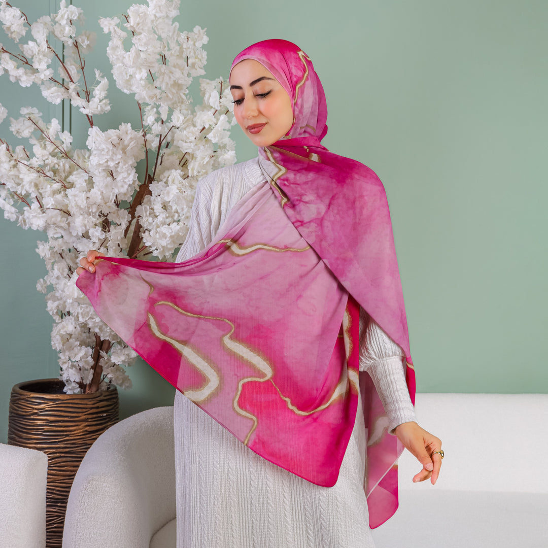 طرحة شيفون ديجيتال ٢متر *٧٠سم - SC8473