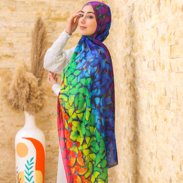 طرحة شيفون ديجيتال ٢متر *٧٠سم - SC8586