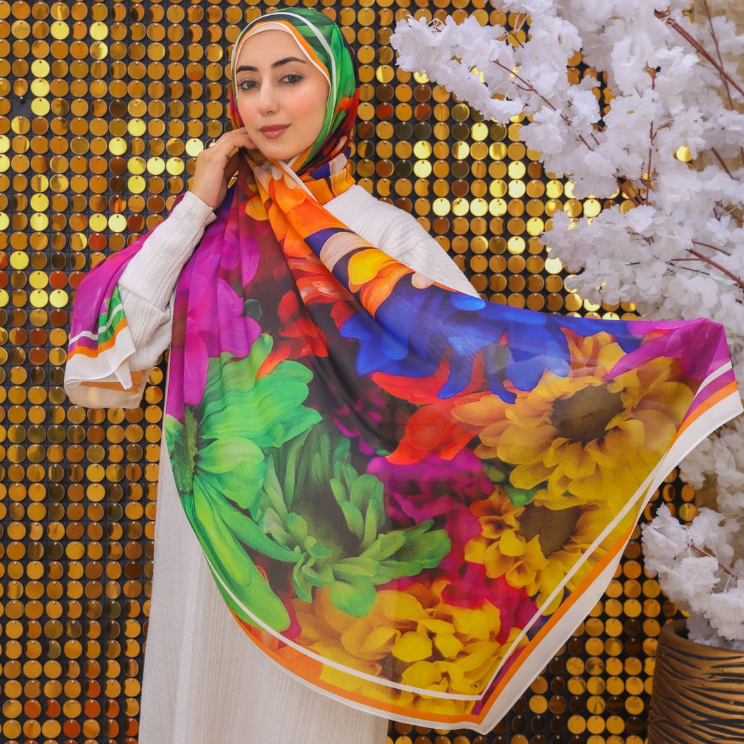 طرحة شيفون ديجيتال ٢متر *٧٠سم - SC8595