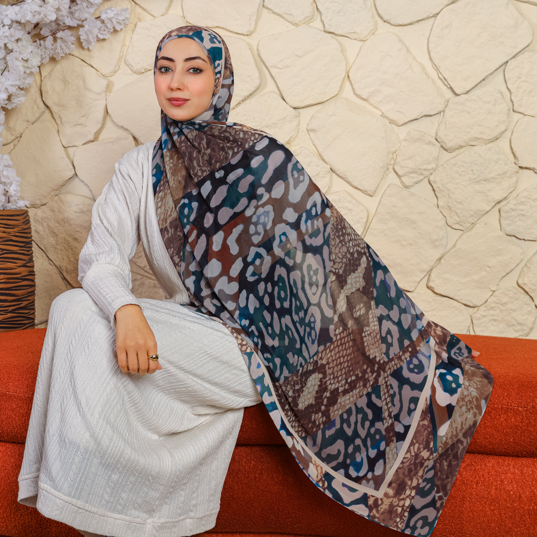 طرحة شيفون ديجيتال ٢متر *٧٠سم - SC8635