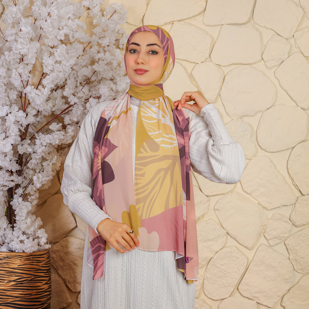 طرحة شيفون ديجيتال ٢متر *٧٠سم - SC8637