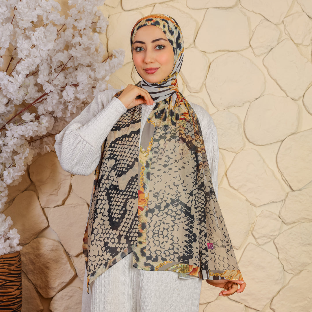 طرحة شيفون ديجيتال ٢متر *٧٠سم - SC8643