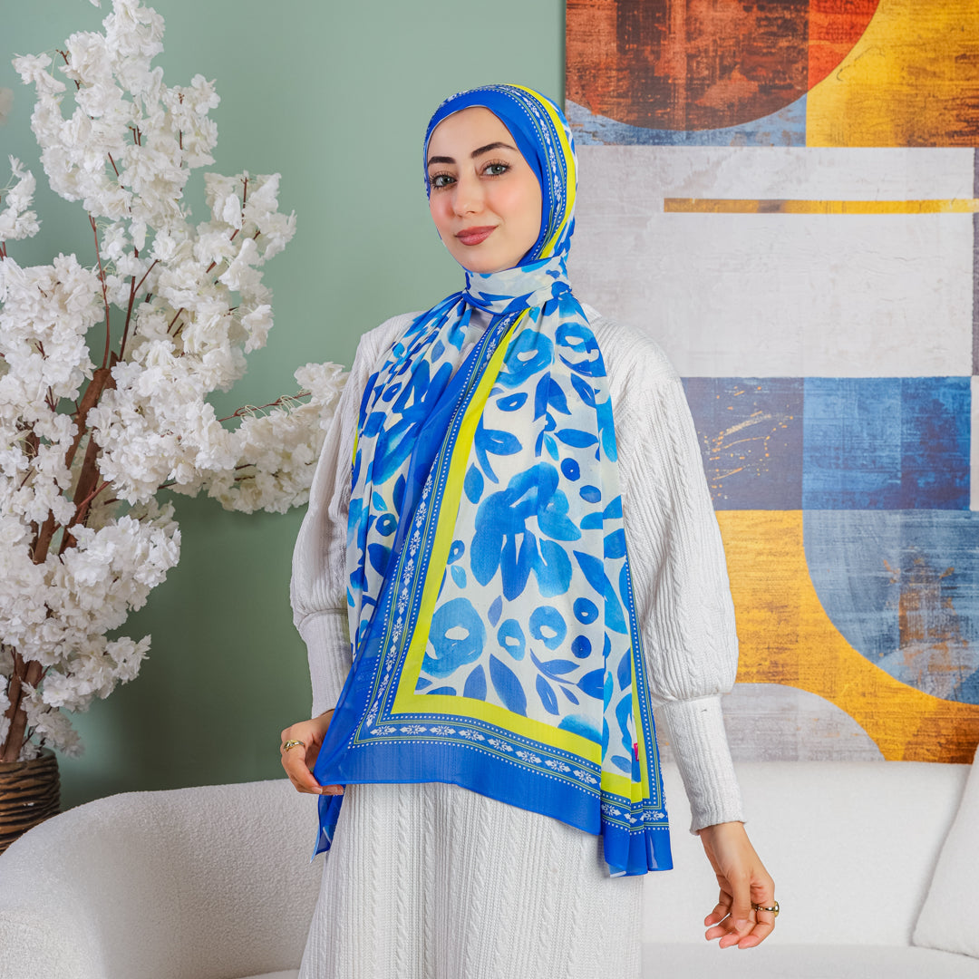 طرحة شيفون ديجيتال ٢متر *٧٠سم - SC8644