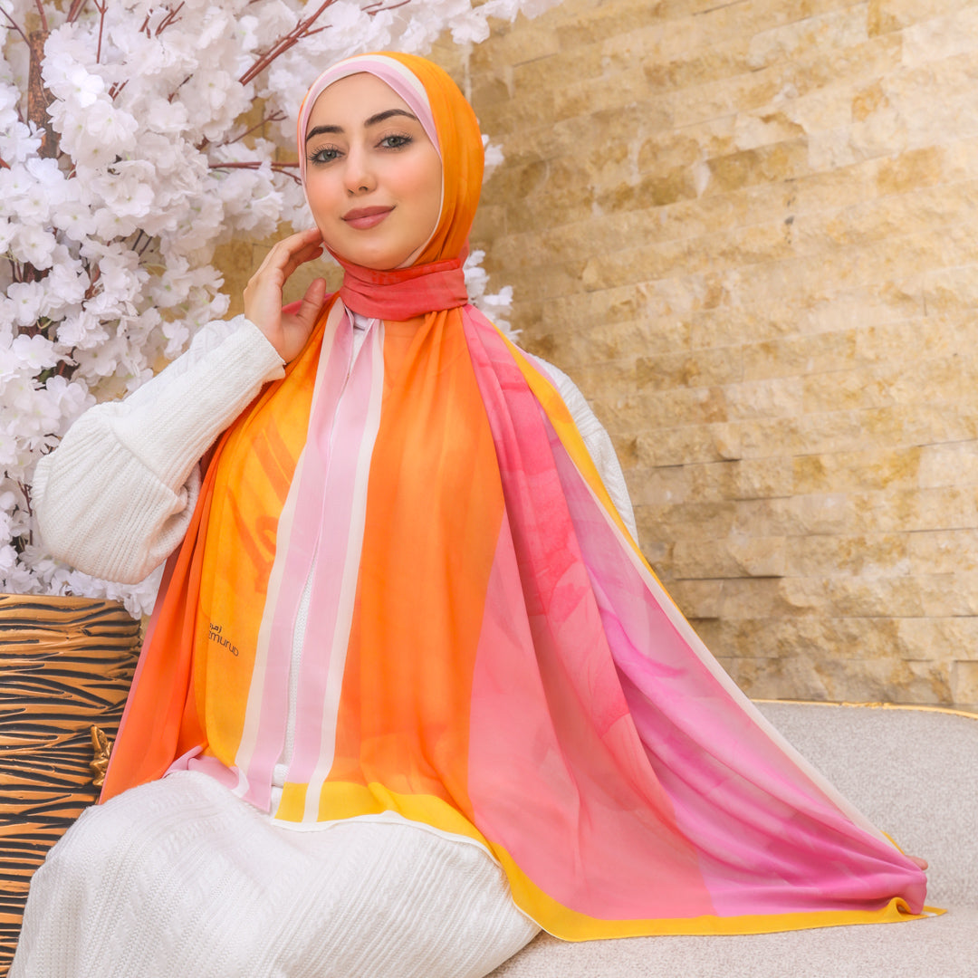 طرحة شيفون ديجيتال ٢متر *٧٠سم - SC8650