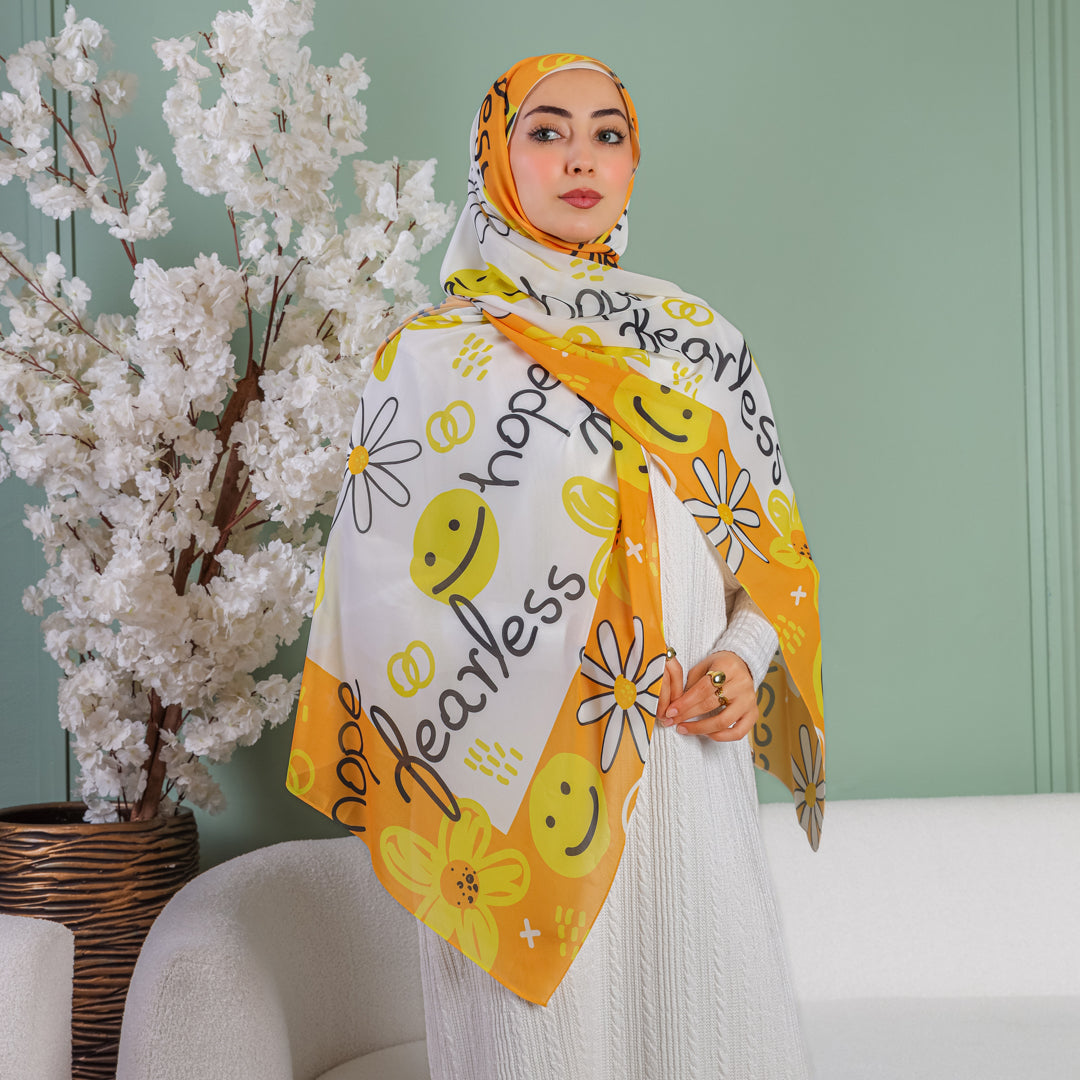 طرحة شيفون ديجيتال ٢متر *٧٠سم - SC8687