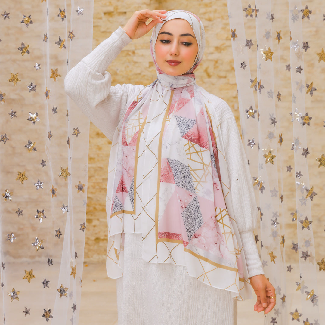 طرحة شيفون ديجيتال ٢متر *٧٠سم - SC8710