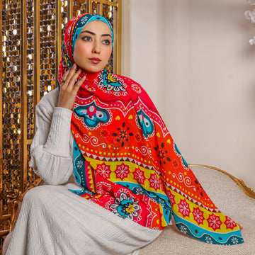 طرحة شيفون ديجيتال ٢متر *٧٠سم - SC8886