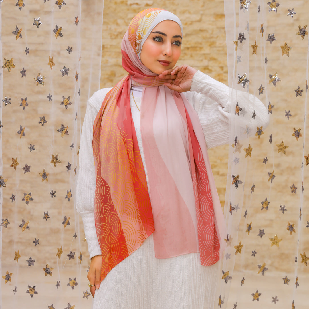 طرحة شيفون ديجيتال ٢متر *٧٠سم - SC8897