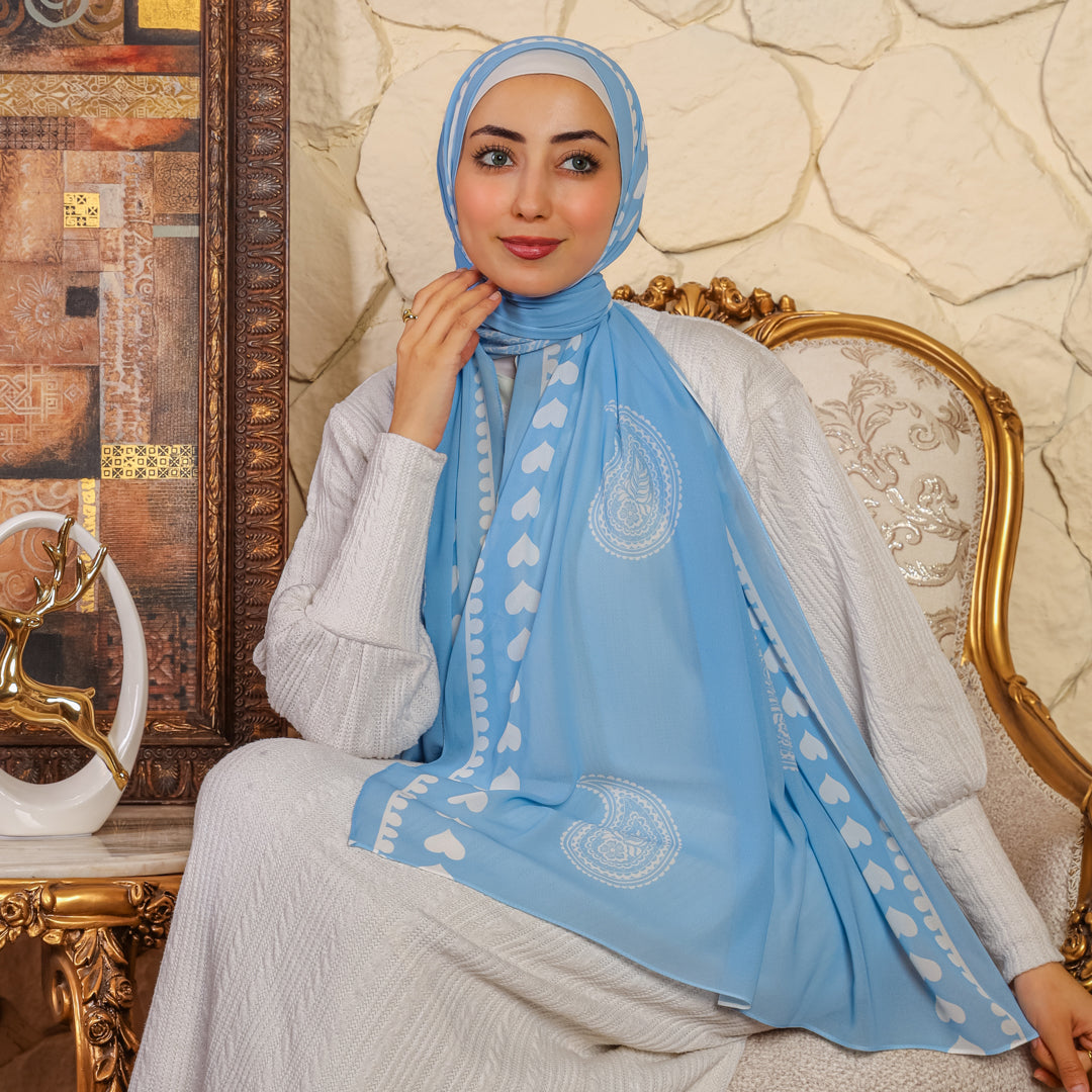 طرحة شيفون ديجيتال ٢متر *٧٠سم - SC9073