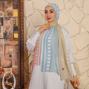 طرحة شيفون ديجيتال ٢متر *٧٠سم - SC9083