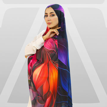 طرحة شيفون ديجيتال ٢متر *٧٠سم - SC9247